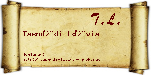 Tasnádi Lívia névjegykártya